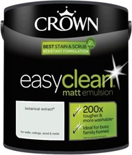 Crown Easyclean Paint -Botanical Extract  2.5L - Washable Multi Surface Metal