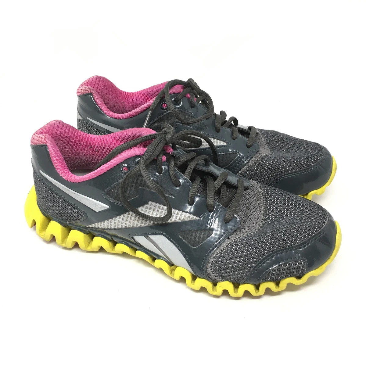 Women&#039;s Zignano Fly 2 Sneaker Size 7.5 Running Gray Yellow Pink | eBay