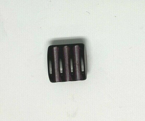 Purple and Black Ridged Bakelite Button - Picture 3 of 5