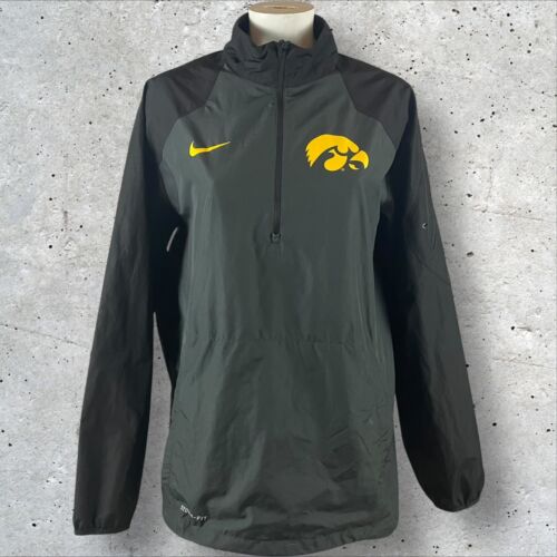 Nike Iowa Hawkeyes Black Jacket Men’s Small (Fits Bigger) Storm Fit 1/4 Zip T682 - Picture 3 of 15