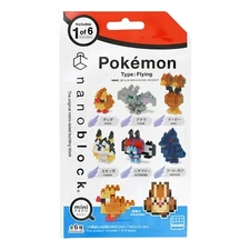 Pokemon Collectable Mini Nanoblock Type Flying Random 1of6 Figure Kawada Lego