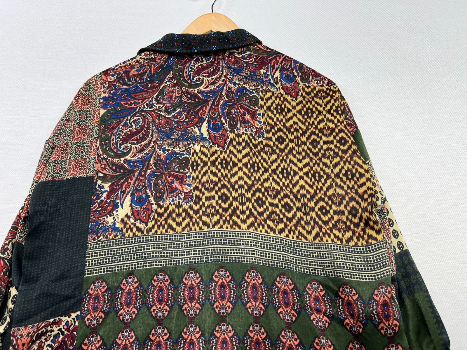 Zara Basic Womens Button Front Boho Blouse Long S… - image 11