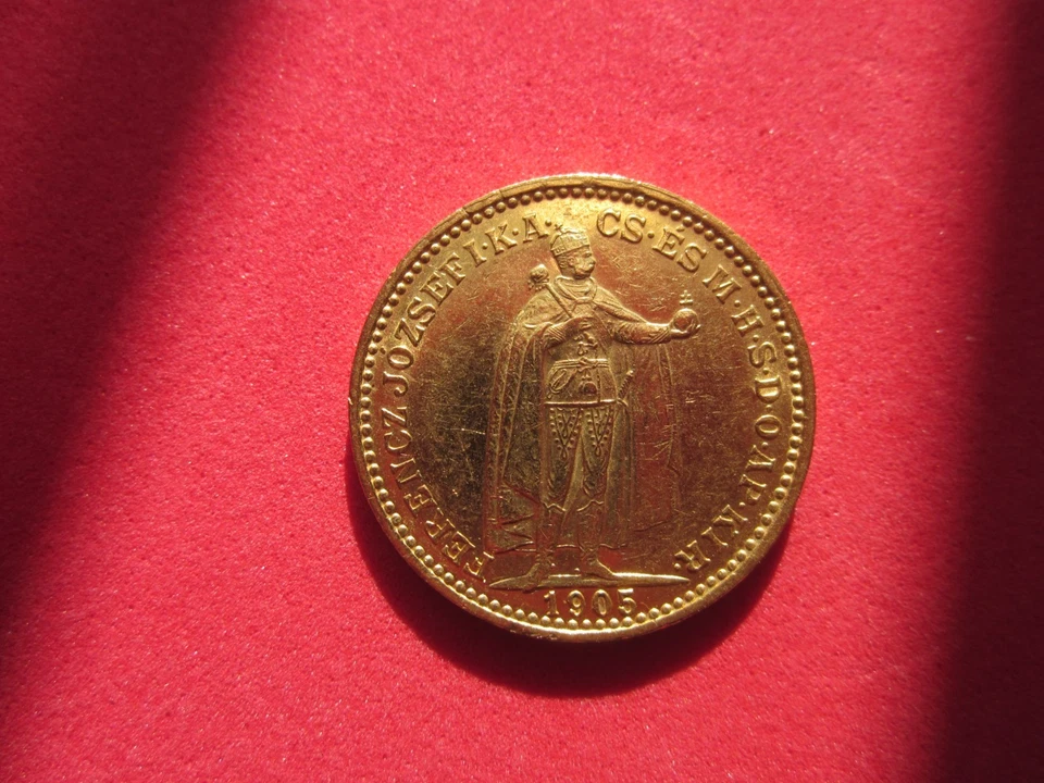 Historische Goldmünze 20 Kronen 1905 Franz Josef Ungarn 6,77 Gramm, 900 Gold - Bild 2 von 4