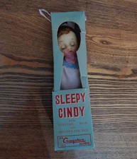 HTF Vintage 1950s Sleepy Cindy Doll  in original box Made in Japan by Cragstan