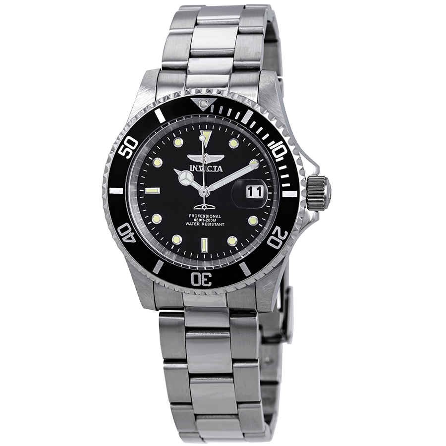 Invicta Pro Diver Black Dial Stainless Steel 40 mm Men's Wat
