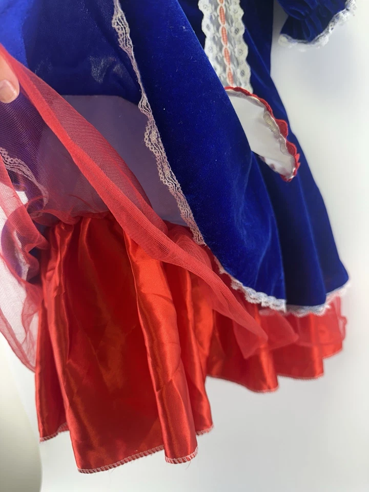 Rubies Costume Rag Doll Dress Blue Red Short Tulle Womens Large - Image 4 of 4