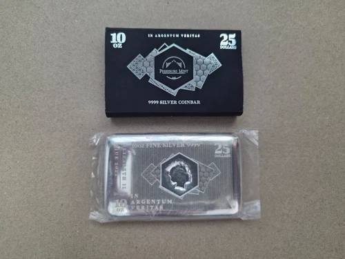 10 oz Silver Bar .9999 Fine Pressburg Mint Bar Serialized 2022 (312grams) RARE