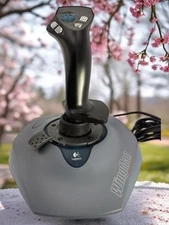 Logitech Wingman Extreme Digital 3D Video Game Flight Controller J-ZA10 Joystick