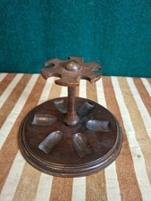 Vintage antique round Pipe Rack wooden r.h & s ltd 