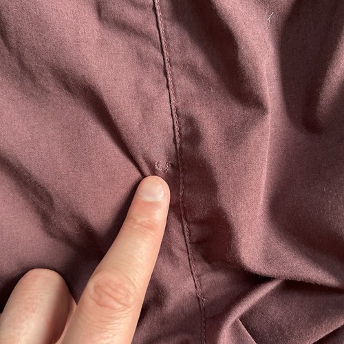 Vintage Nike Y2k Burgundy Baggy Cuffed Track Pants Size XL Silver Tag - Picture 6 of 7
