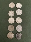 Roosevelt Silver Dimes Lot of 10 Circulated 1947-1964 US Coins. $1 face value!