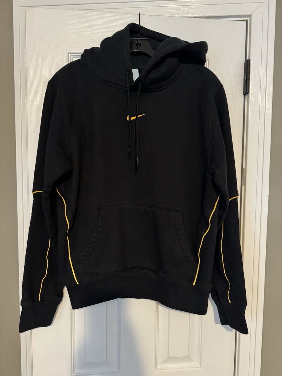 Nike x Drake NOCTA Center Swoosh Hoodie Black And Gold Size Men's