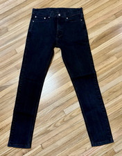 Men's Levi s 510 32x34 Black Slim Skinny Dark Wash Jeans Fits like 30x30