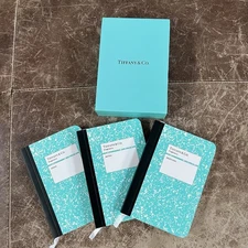Tiffany & Co. Mini Notebook Set of 3 Case Limited Edition Promo Gift Teal Blue