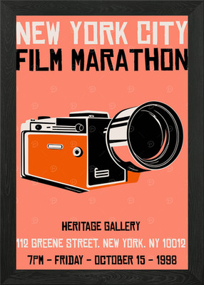 1992 NYC Film Marathon gerahmtes Wandbild Poster Leinwanddruck Bild