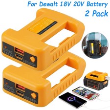 2 Pack Type-C USB Fast Charging Adapter for Dewalt 18V 20V Battery - UK Stock