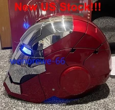 IN US!!! Autoking Iron Man MK5 Helmet Red/Silver 1:1 Wearable Voice-control Mask