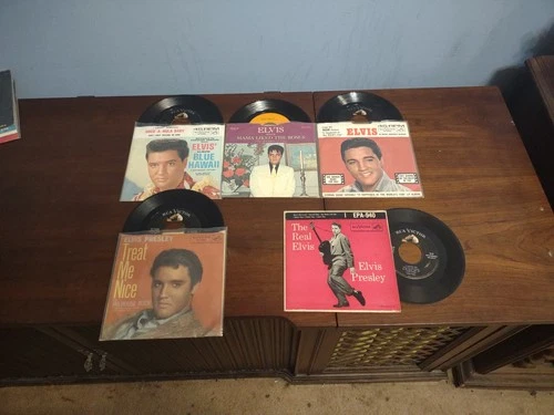 Lot of 5 Elvis Presley 45 Records Vinyl Epa-940 47-7035 47-7968 47-9835 47-8134
