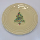 Fiesta Ivory Christmas Tree Luncheon Plate 9" Fiestaware Holiday Classic Rim
