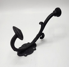 Black Cast Iron Hall Tree Wall Hook 8 In  Double Coat Hat Hooks