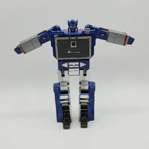 Transformer G1 Vintage Takara Cassette Player Soundwave 1983 Broken Clear Plate