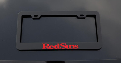 Red Sun Initial D Drifting Group Logo BLACK METAL License Plate Frame
