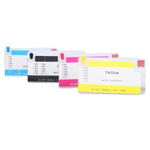 4 Colors Ink Cartridge With Permanent Chip Refillable Ink Box Replacement