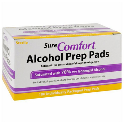 SureComfort Alcohol Prep Pads 100 CT