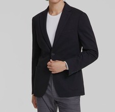 Calvin Klein Mens Black X Slim Fit Solid Knit Sportcoat Jacket Size 38R