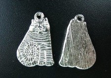 30PCS Tibetan Silver Metal spiral sitting cat charm 20mm FC115