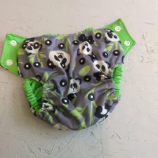 Ella Bella Bum Custom Pocket Cloth Diaper Small Panda Gray No Insert