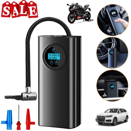 Tragbarer Elektrische Luftpumpe 8000mAh Akku 150PSI Auto Fahrrad Mini Kompressor