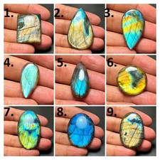 Natural Labradorite Cabochon Semi Precious Gemstone For Jewelry Making J 9588