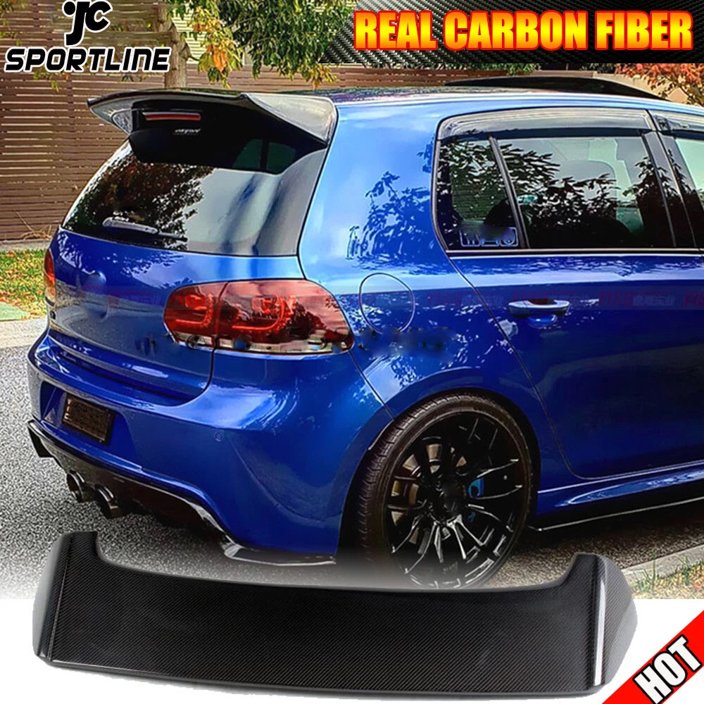 Fit For Volkswagen VW Golf VI 6 MK6 GTI R20 10-15 Rear Roof Spoiler REAL  CARBON