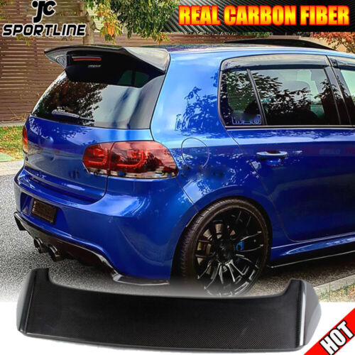 Fit For Volkswagen VW Golf VI 6 MK6 GTI R20 10-15 Rear Roof Spoiler REAL CARBON  - Picture 1 of 12