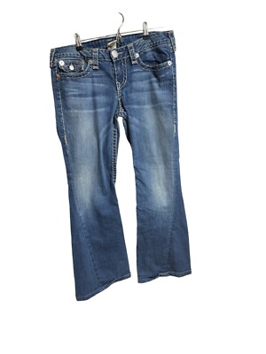 True Religion World Tour Joey Super T Jeans Womens Size 32 Twisted 