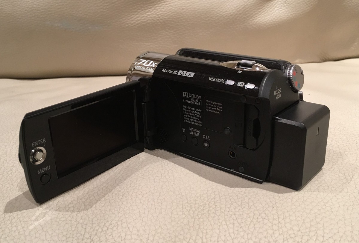Black Panasonic SDR-H80P-K SD Card/Hard Disk Video Camera