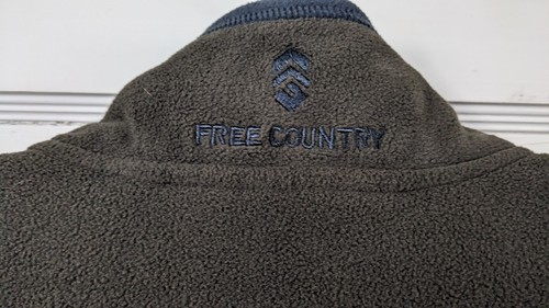 Free Country Size LARGE Olive Green Fleece Sleeveless Vest Full Zip Pockets - Picture 6 of 10
