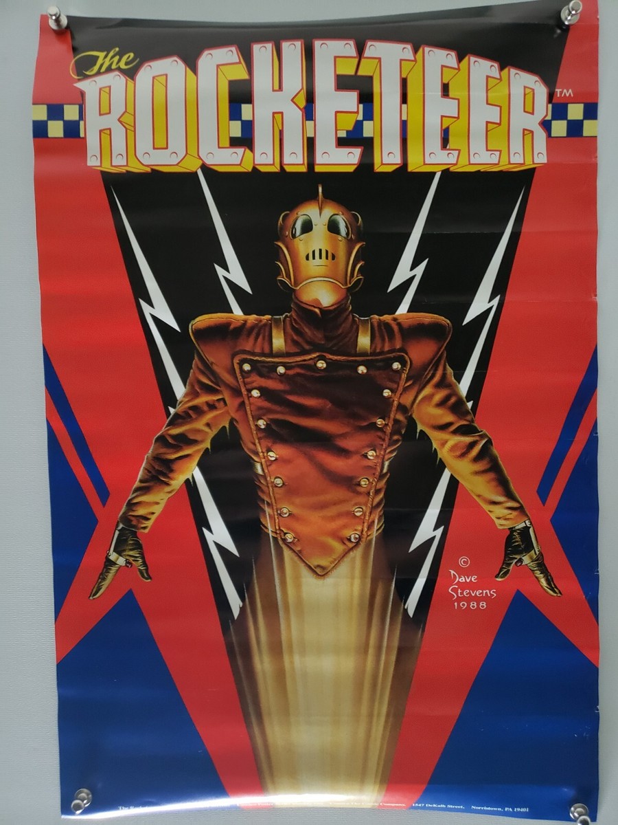 RARE The Rocketeer Vintage Priginal 1988 Dave Stevens Poster 22x14