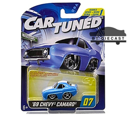2024 Cartuned Series 1: 1/64 Scale 69 Chevy Camaro Blue with White Stripes 592648