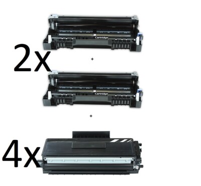 2 Trommel +4 XXL Toner kompatibel für Brother  MFC-8640 D MFC-8840 HL-5170 DN 