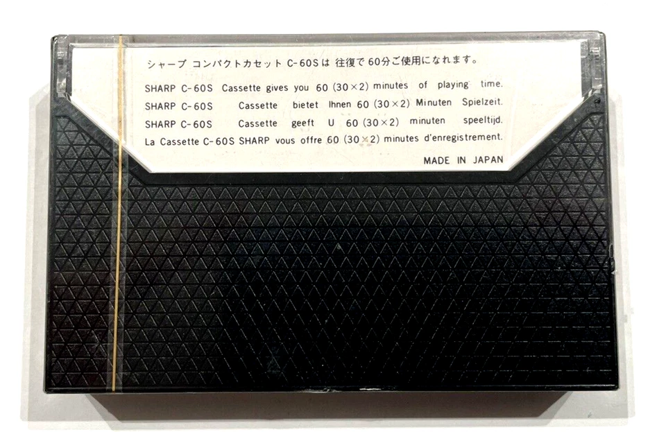 SHARP C-60S Vintage Audio Cassette Cinta en Blanco Sellada Hecho en Japón Tipo I Foto 2 de 3