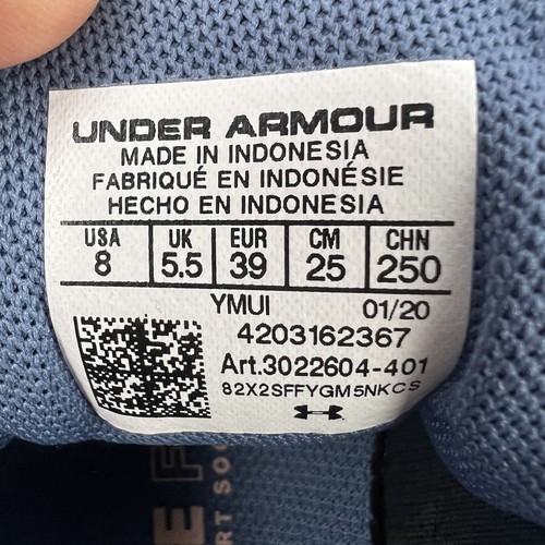 Under Armour Pursuit 3 Sneakers Womens US 8 Blue/Pink 3022604-401 - Picture 6 of 6