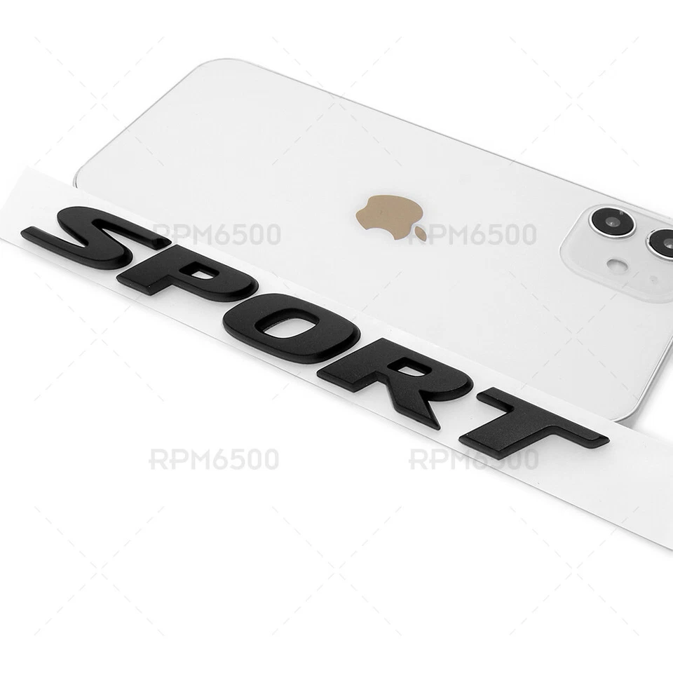 Honda Civic Sport Rear Trunk Lid Letter Logo Badge Emblem Nameplate Matte Black Foto 4 de 4