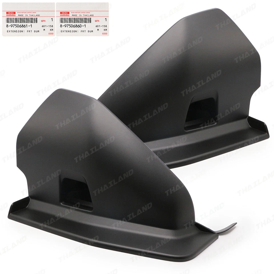 Fits Isuzu MU-X Mux 2WD 4WD 2021 22 Lh+Rh Extension Front Bumper Mud Guards - Image 3 of 4