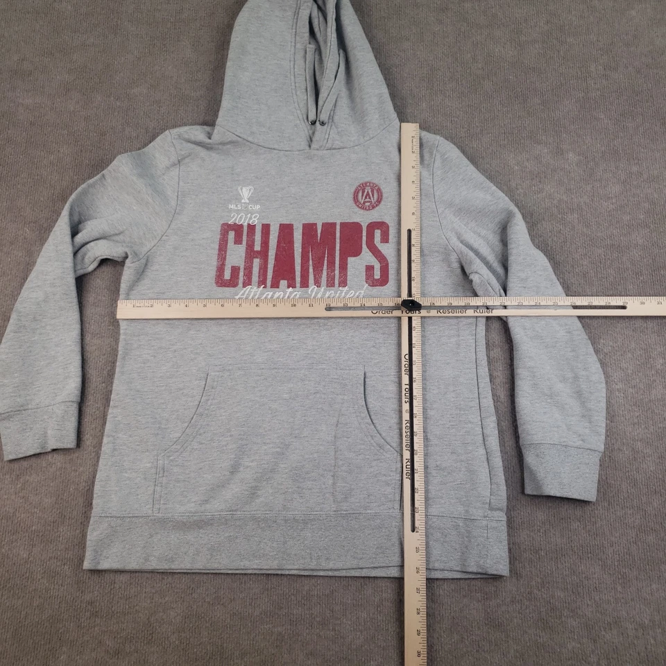 Sudadera con Capucha Atlanta United FC Team Mujer Talla XL Gris Pullover Sudadera Informal Foto 2 de 4