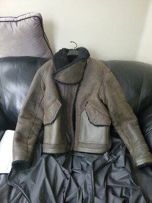  Coach 1941 Shearling Leather B3 Bomber Aviator Moto Jacket $1995 - Size Small