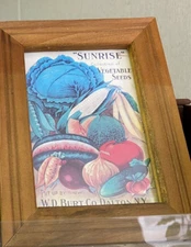 Vintage 5"X7 " Picture Frame with 4"x6" post office card W.D. Burt Seed Company