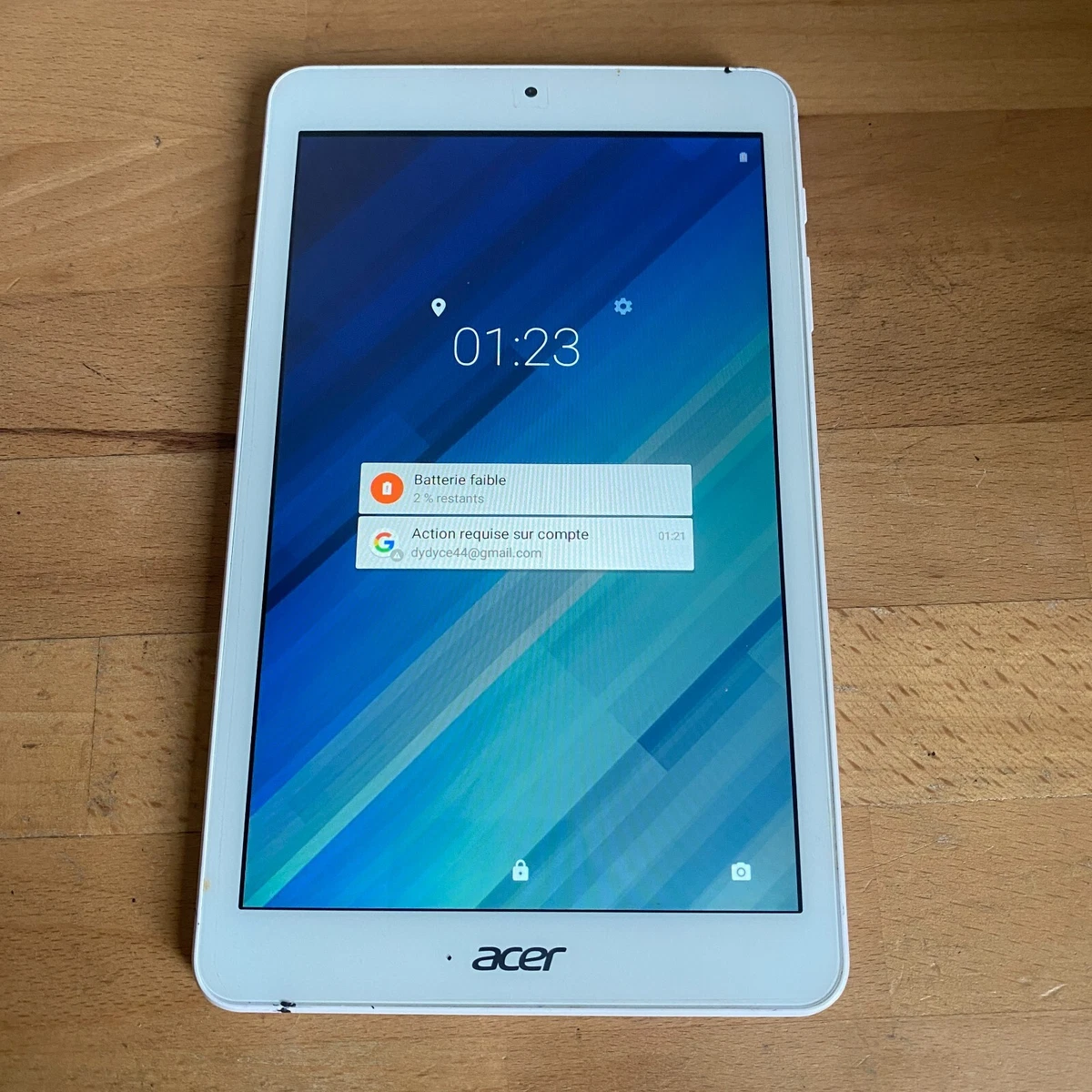 Tablette Acer Iconia Android 7″ – Pour Pièces Ou Réparation (Non Testée)