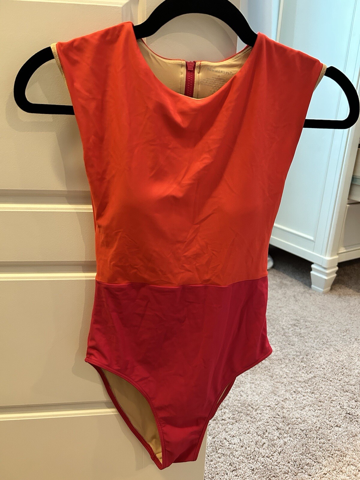 Summersalt size 2 orange pink one piece swimsuit NWOT-image